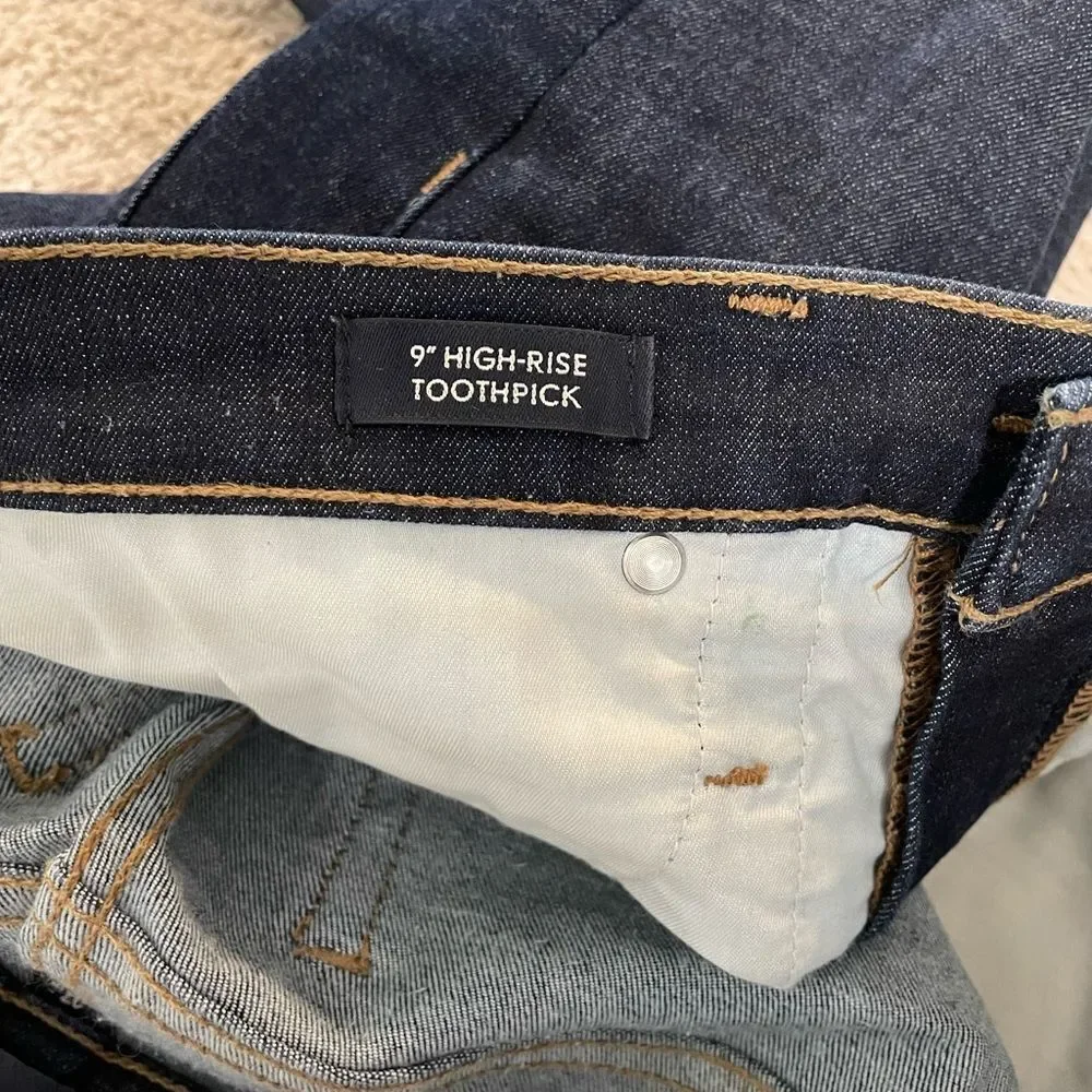 J. Crew Dark Wash 9” High-Rise Toothpick Skinny Jeans - Picture 6 of 6